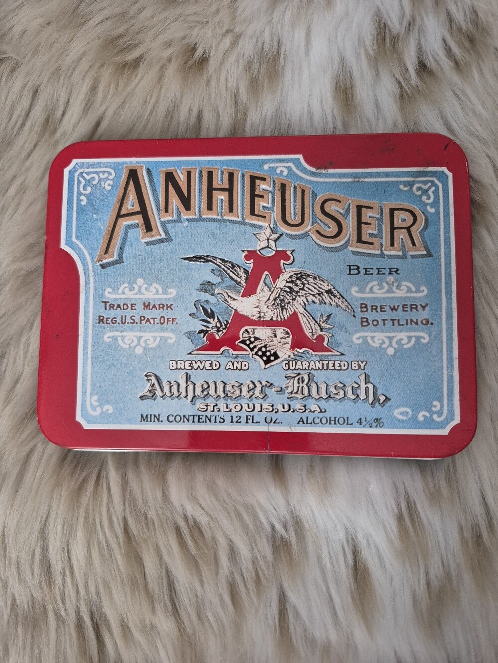 Anheuser 90s Vintage Playing Cards Metal Tin Collectible !Bundle!